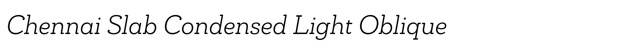 Chennai Slab Condensed Light Oblique image